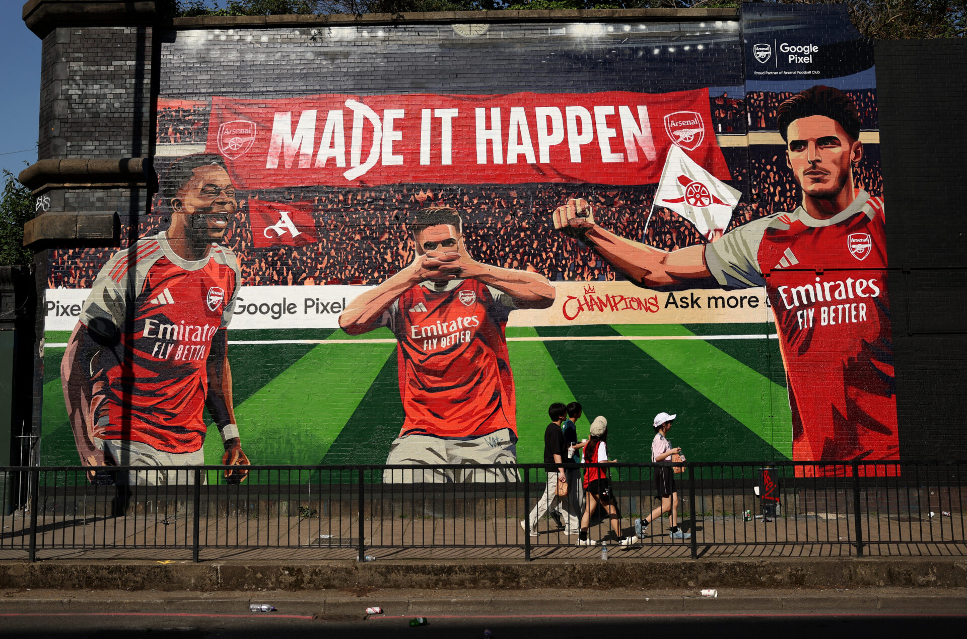 Fans celebrate — close